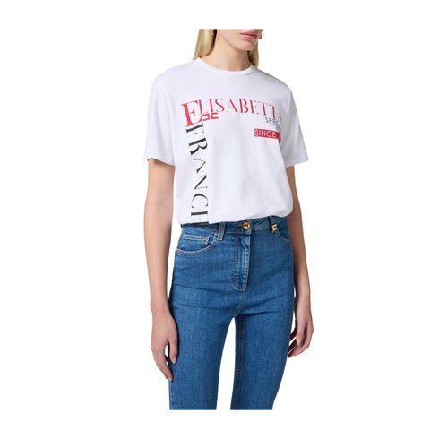 Elisabetta Franchi T-shirt T-shirt Donna stampa lettering Gesso - Francavilla Moda